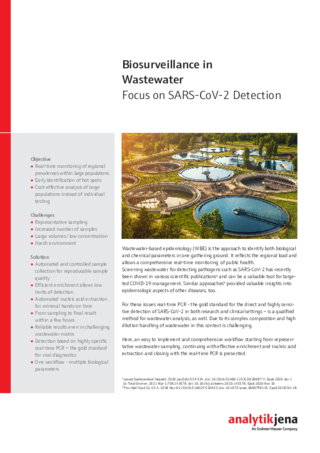 Biosurveillance in wastewater