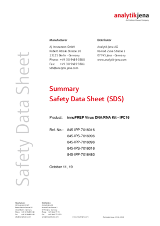 SDS innuPREP Virus DNA/RNA Kit - IPC16