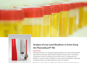 Analysis of Low Level Beryllium in Urine Using the PlasmaQuant® MS