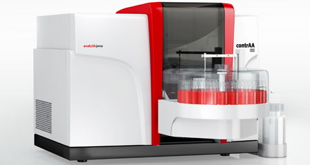 contrAA® 800 is the High-Resolution Continuum Source atomic absorption spectrometer for flame and graphite furnace as well as hydride, solid AA® and HydrEA technology. With one continuum source of radiation it offers completely new opportunities for element analysis. contrAA® 800 is the High-Resolution Continuum Source atomic absorption spectrometer for flame and graphite furnace as well as hydride, solid AA® and HydrEA technology. With one continuum source of radiation it offers completely new opportunities for element analysis.