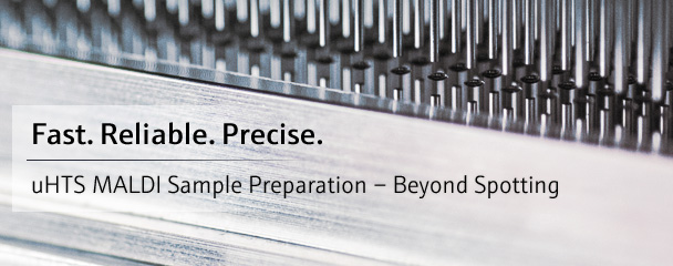 Automated uHTS MALDI sample preparation - Application with CyBio® Well from Analytik Jena and rapifleX from Bruker. MALDI-TOF